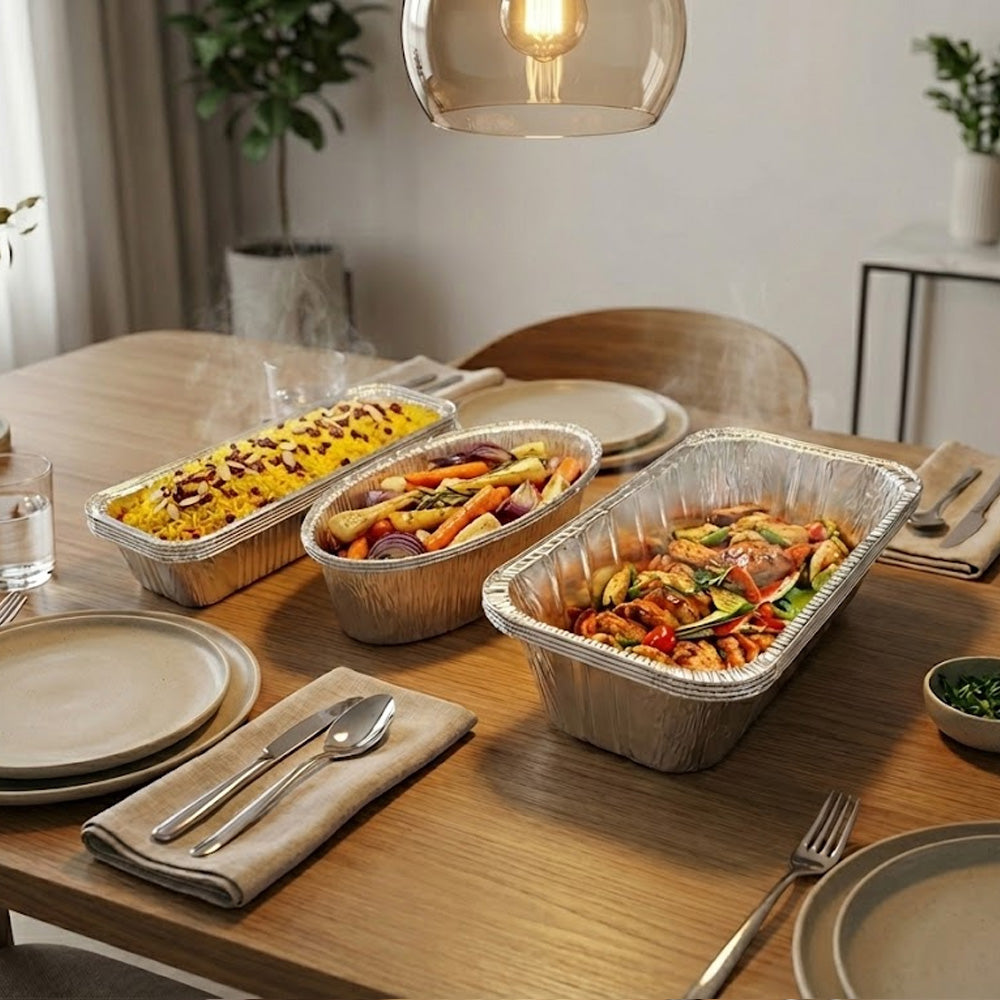 صواني خبز من رقائق الألومنيوم للاستخدام مرة واحدة