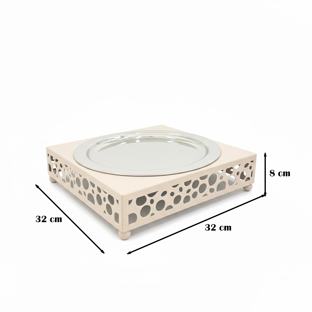 طبق تقديم أرز بقاعدة معدنية Diva Lady