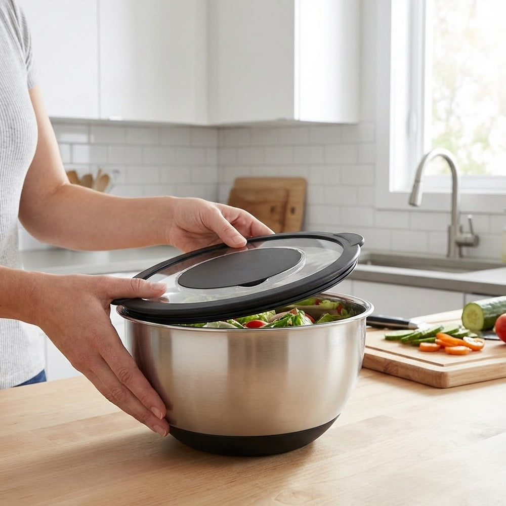 وعاء خلط بغطاءين