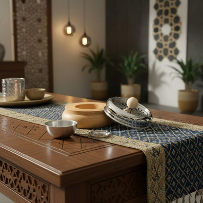 مبخرة خشبية مستديرة