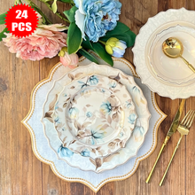 طقم أطباق مائدة فاخر 24 قطعة