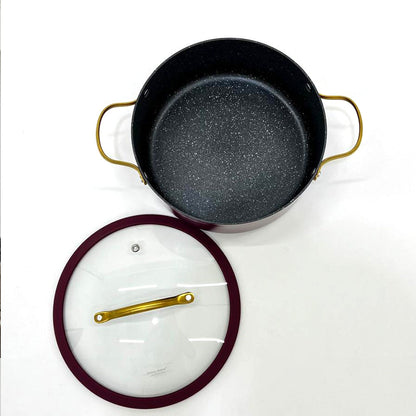 قدر طهي  بغطاء زجاجي