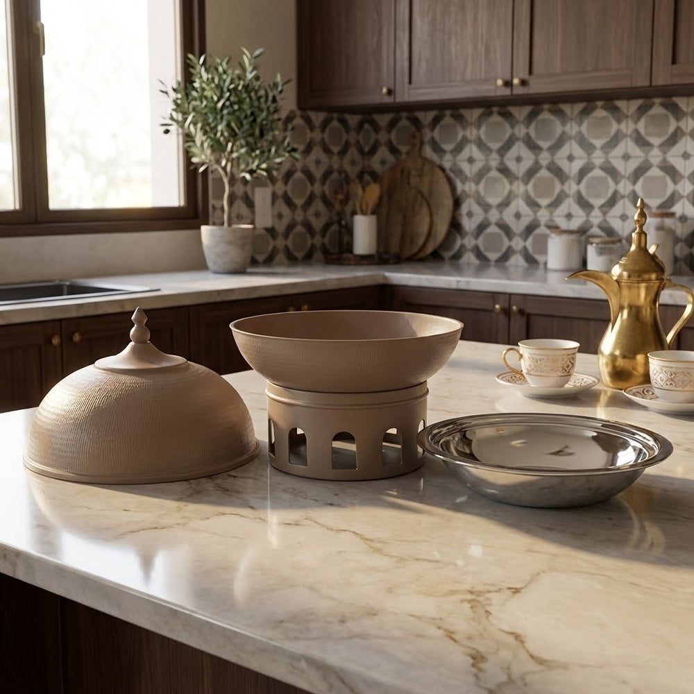 سخان طعام على شكل قبة سعة 7 لترات مع غطاء