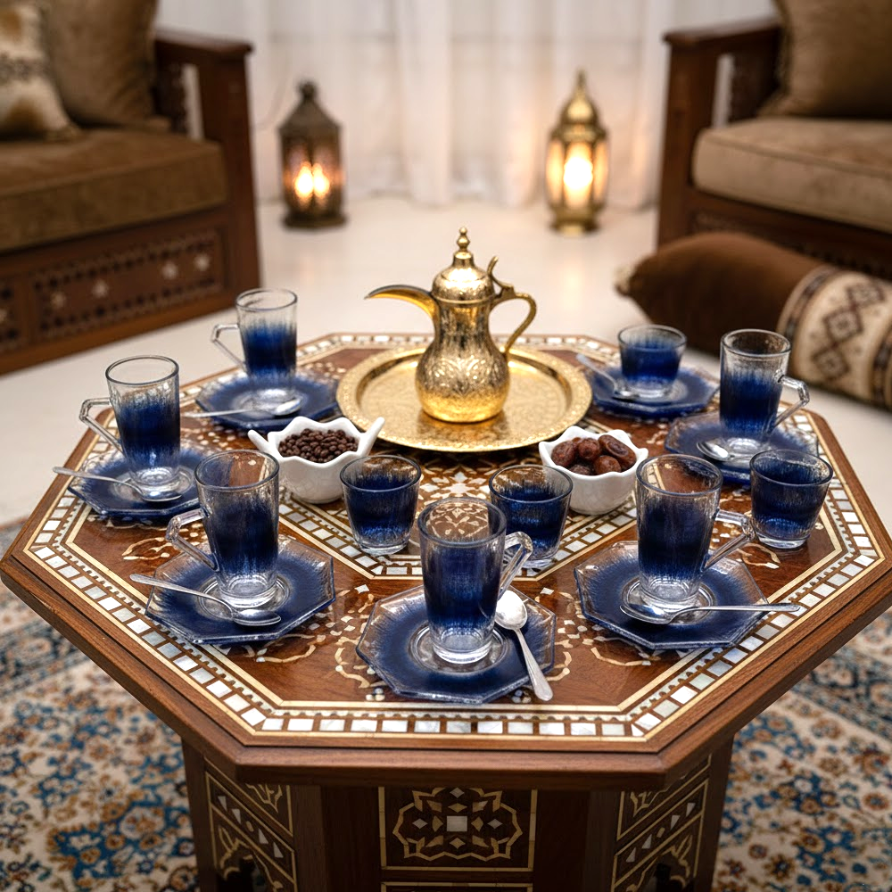 طقم استكانة وفنجان 18قطعة Diva Lady