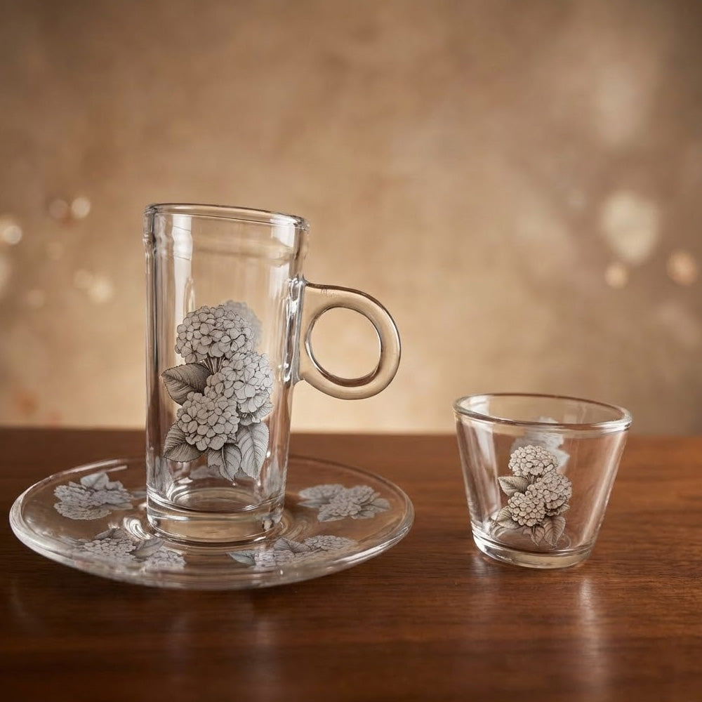 طقم استكانة وفنجان 18قطعة Diva Lady