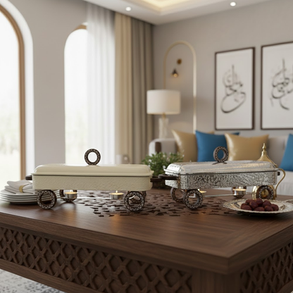 سخان تقديم طعام بغطاء زجاجي