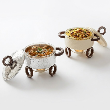 سخان طعام زجاجي دائري صغير 0.5 لتر