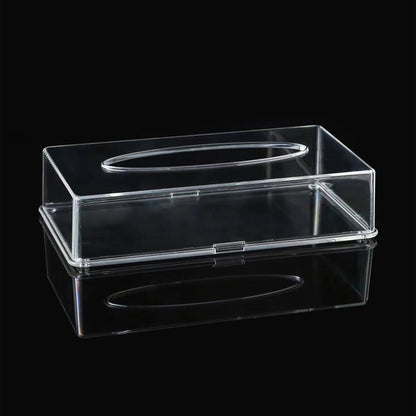 علبة مناديل شفافة