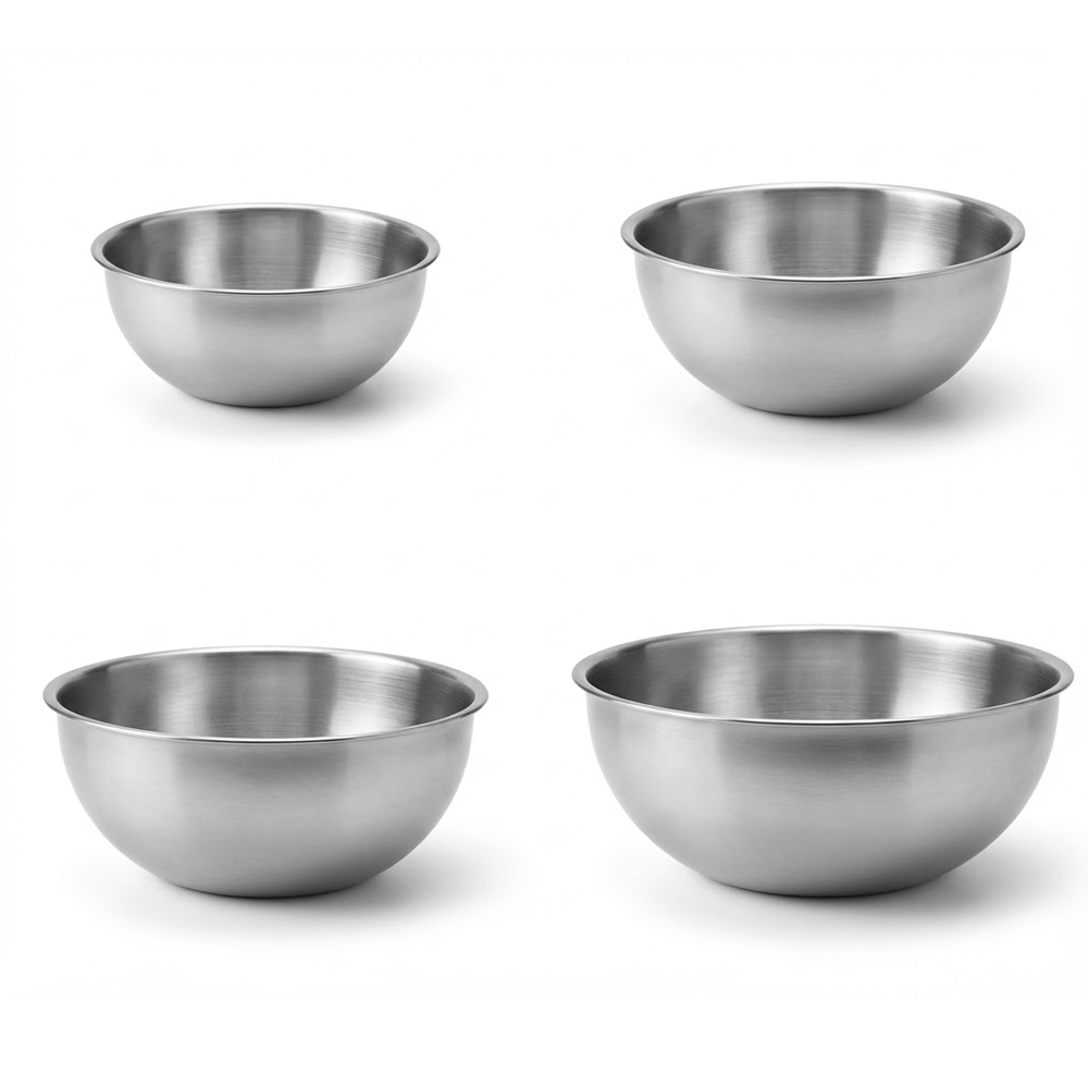 أوعية خلط من الستانلس ستيل 4مقاسات