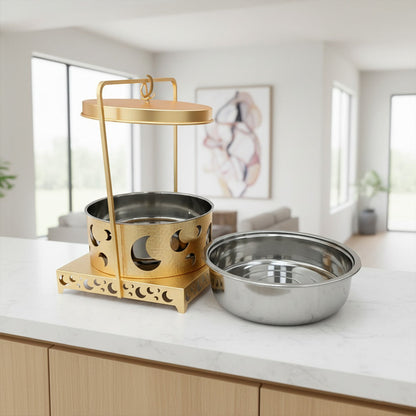 قدر ساخن معلق بتصميم القمر - سعة 4 لتر