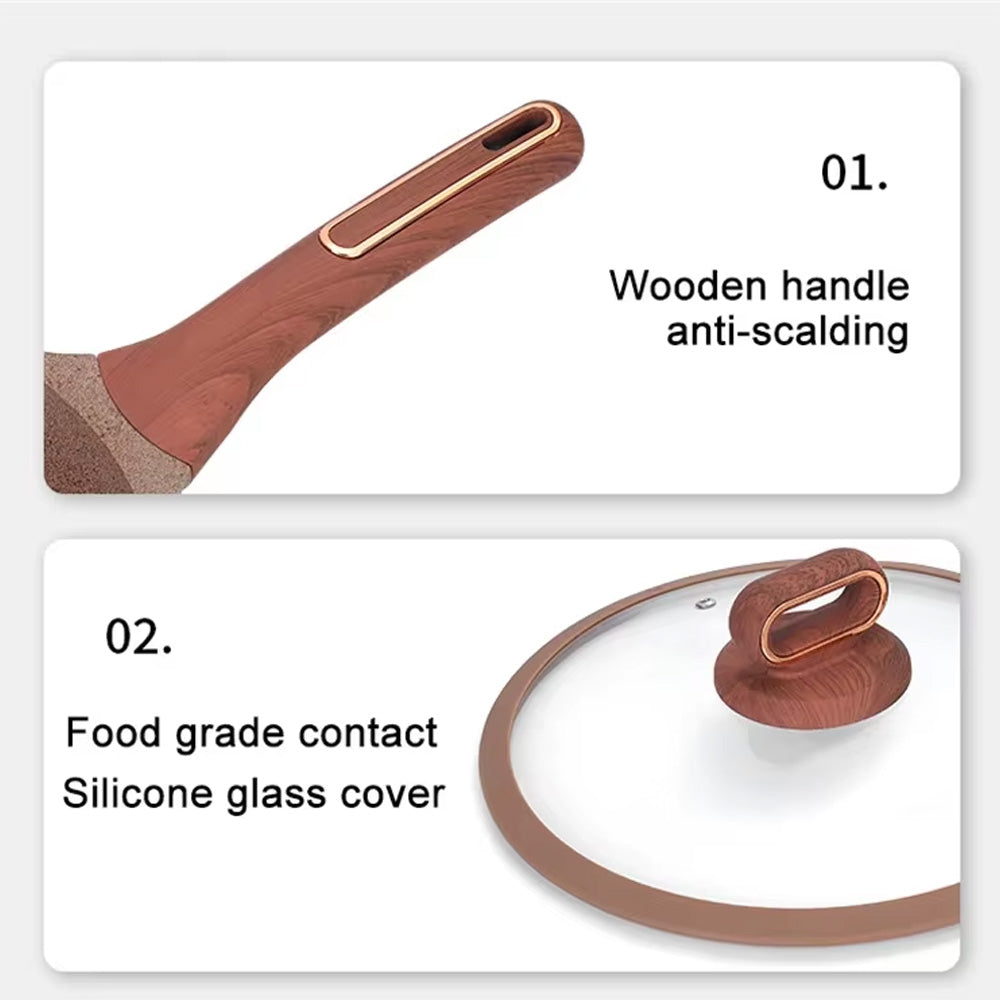 مجموعة أواني طهي جرانيتية غير لاصقة 15 قطعة