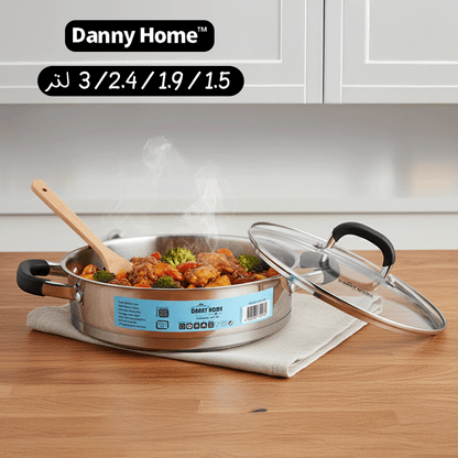 قدر طبخ ستانلس مع غطاء
