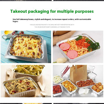 مجموعة علب طعام من رقائق الألومنيوم مع أغطية