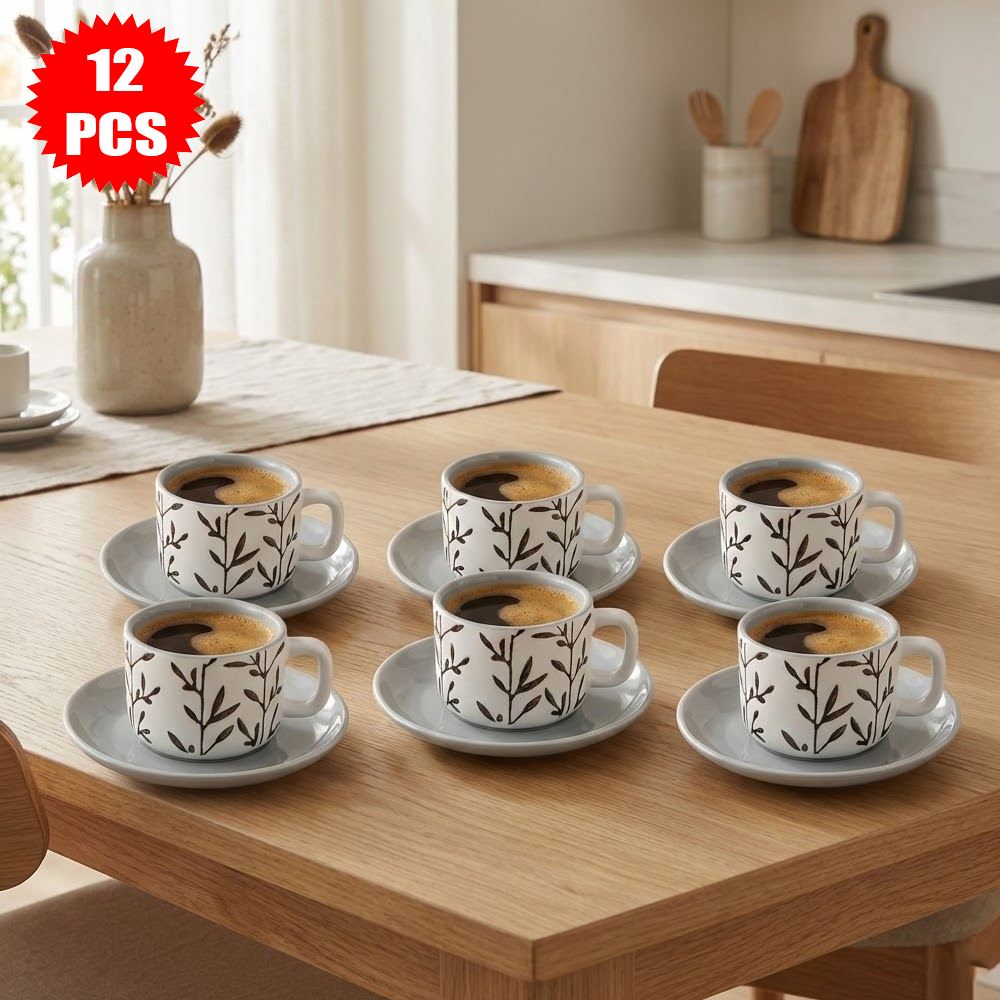 طقم فناجين وصحون قهوة 12 قطعة Diva Lady