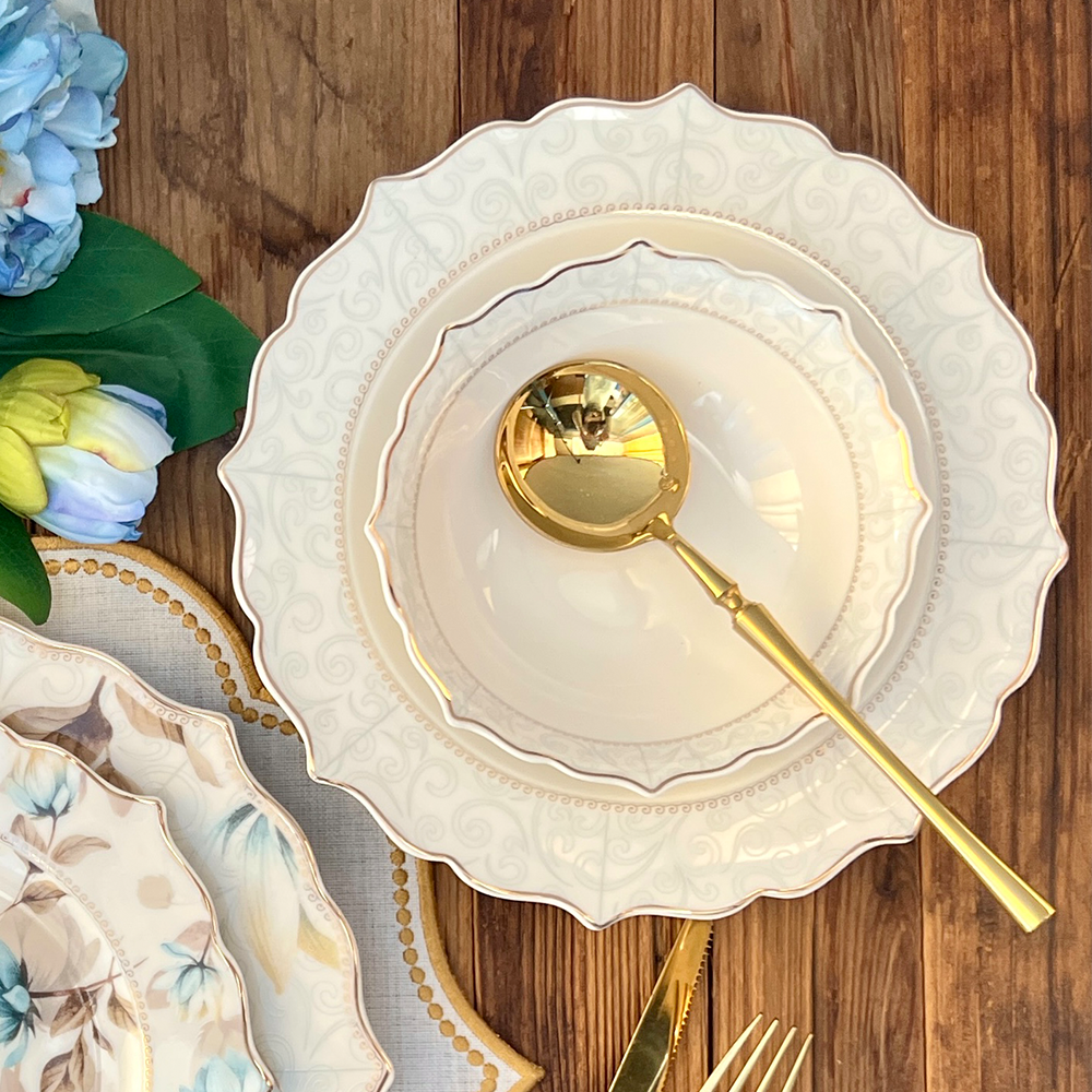 طقم أطباق مائدة فاخر 24 قطعة