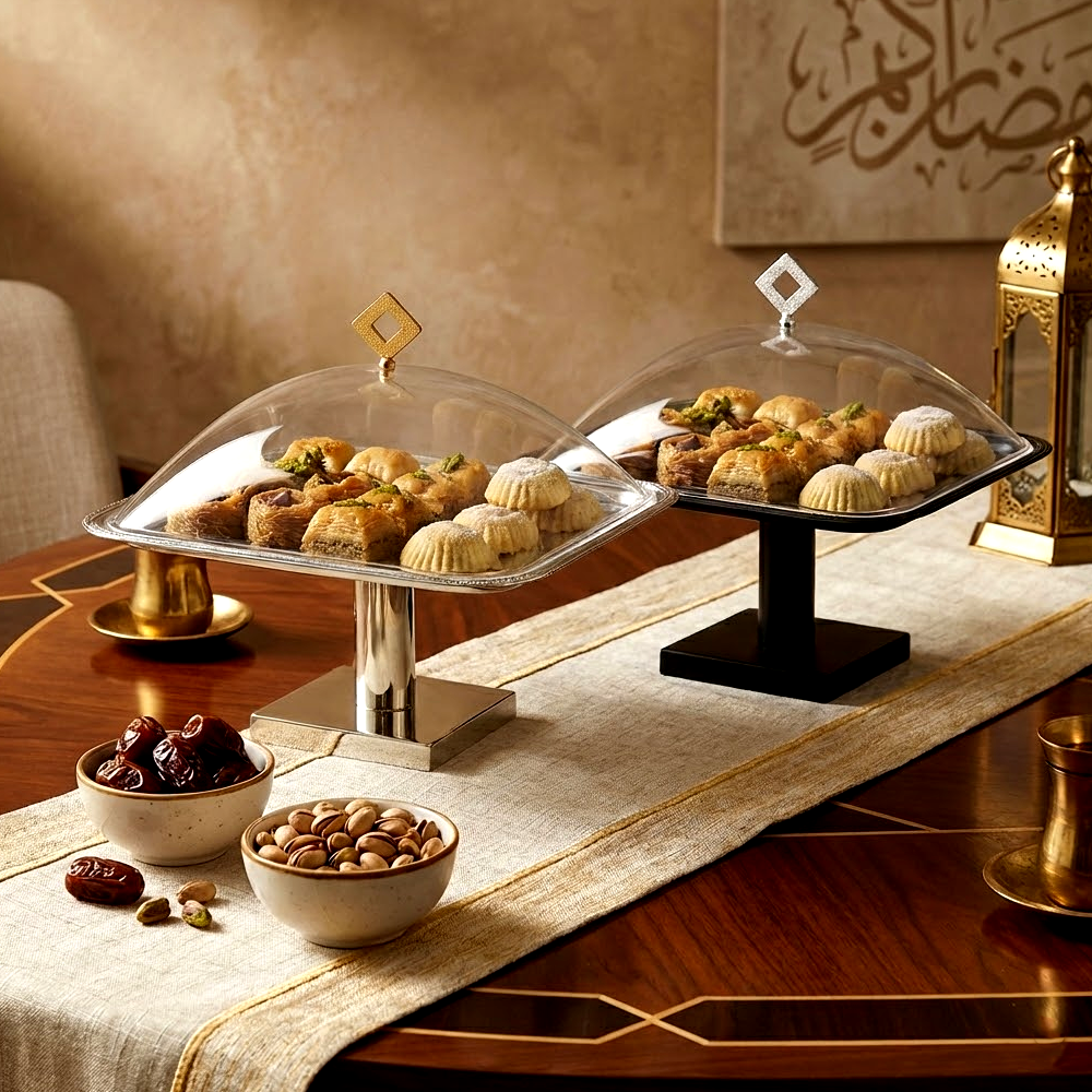 طبق تقديم كيك بغطاء كبير Diva Lady