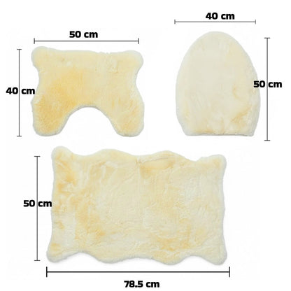 طقم سجاد حمام ناعم - 3 قطع