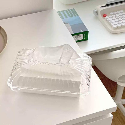 علبة مناديل كريستال كلير