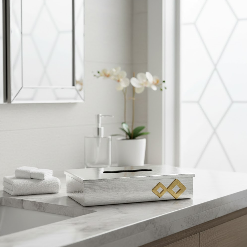 علبة مناديل معدن فاخرة