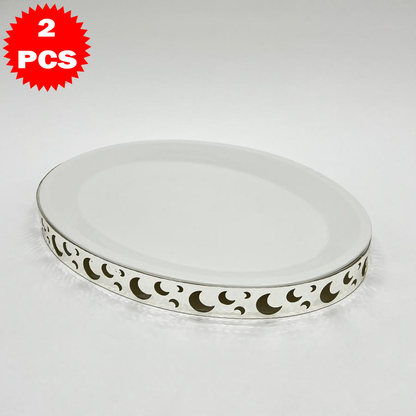 47x35 طبق تقديم كبير مع حامل معدني