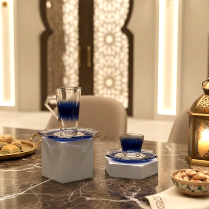 طقم استكانة وفنجان 18قطعة Diva Lady