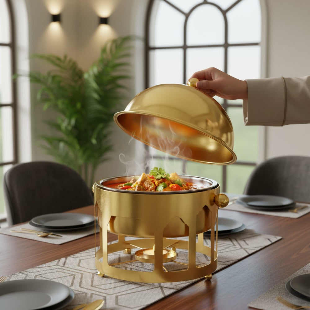 سخان طعام قبة من الفولاذ المقاوم للصدأ سعة 3 لتر