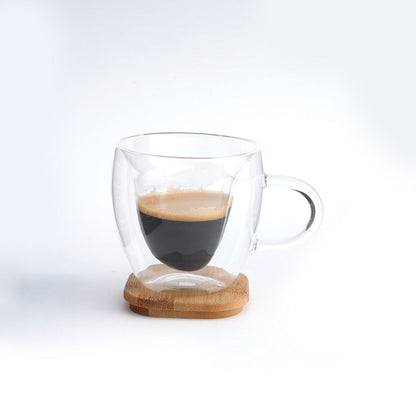 كوب زجاج دبل