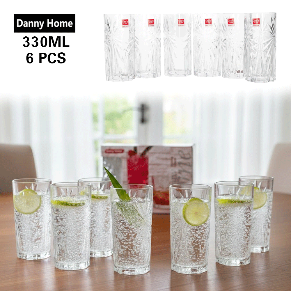 6 أكواب عصير طويلة سعة 330 مل