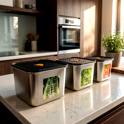 علبة حفظ الطعام من ستانلس ستيل