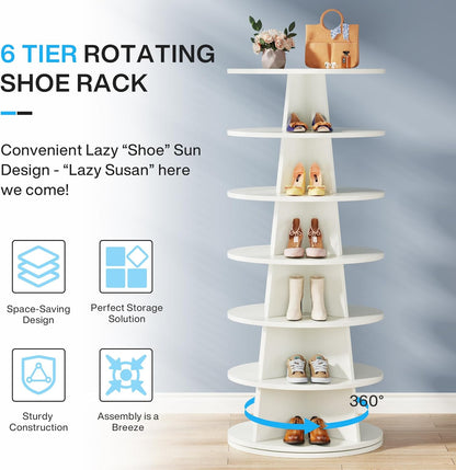 برج رفوف هرمي دوار للأحذية