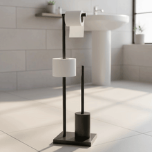 حامل ورق تواليت مع فرشاة