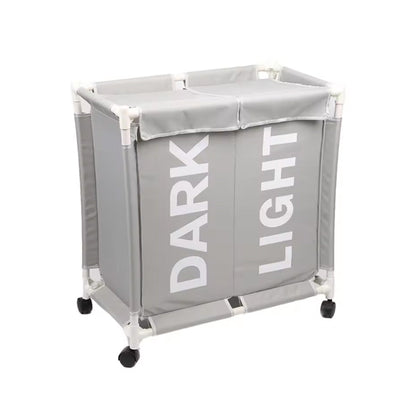 سلة غسيل مزدوجة الأقسام