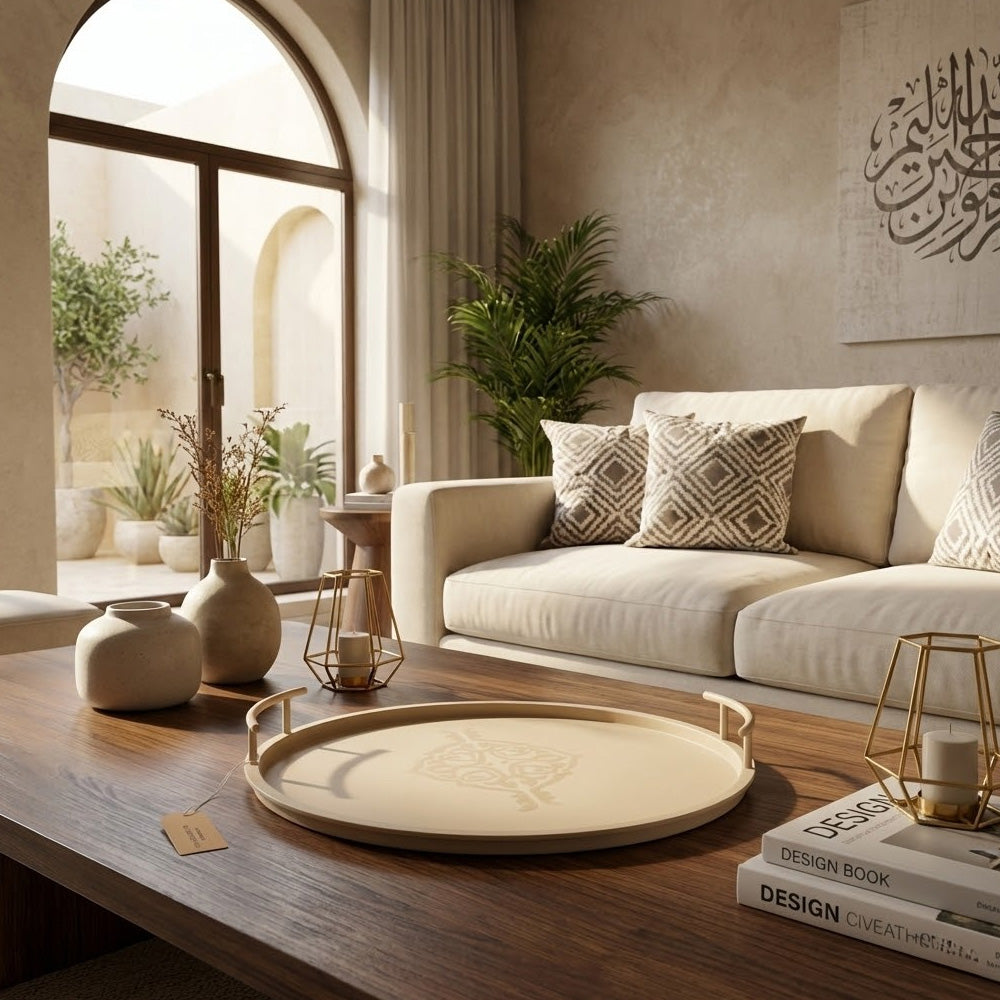 صينية تقديم معدنية