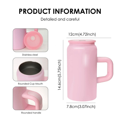 كوب حراري ستانلس بيد مع غطاء