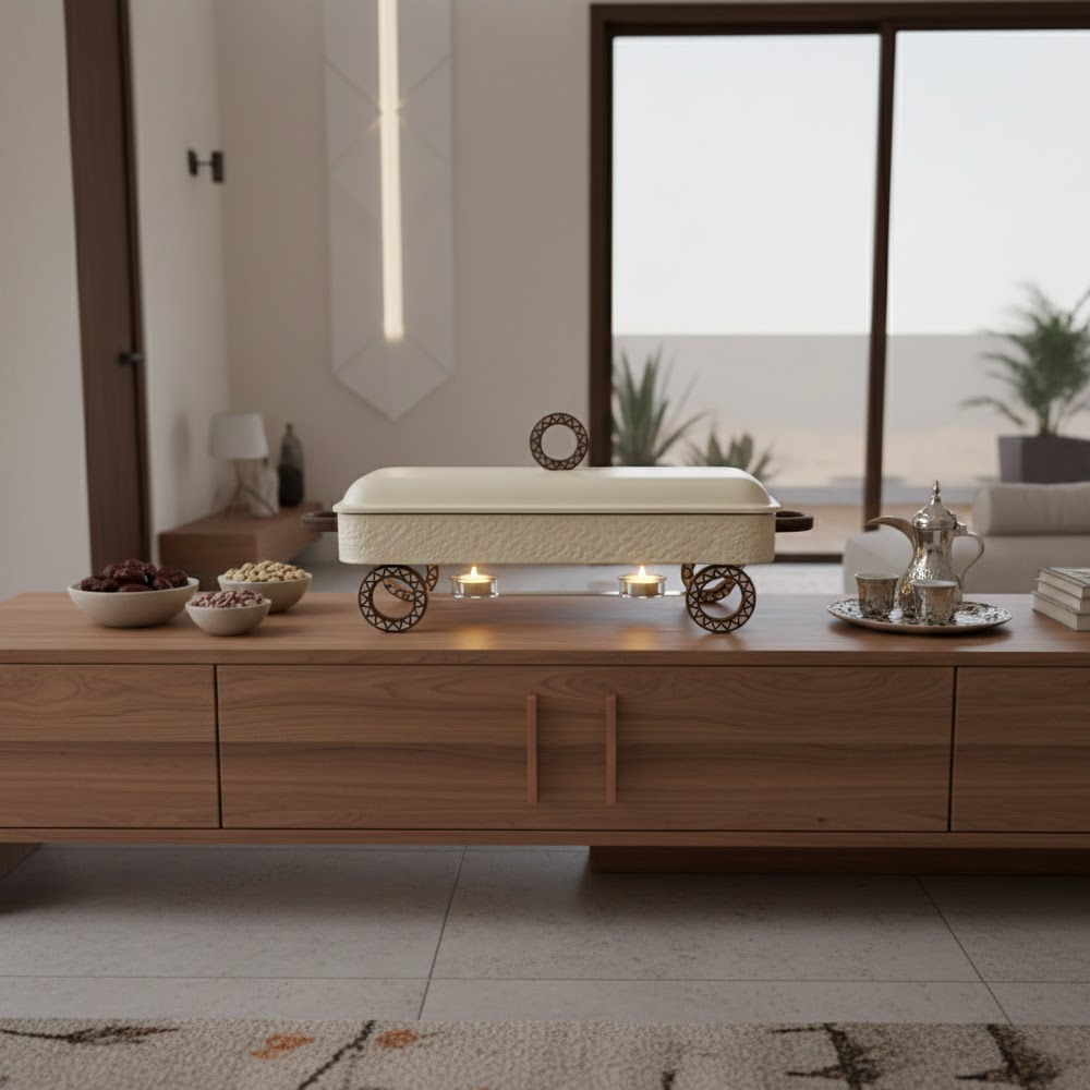 سخان تقديم طعام بغطاء زجاجي