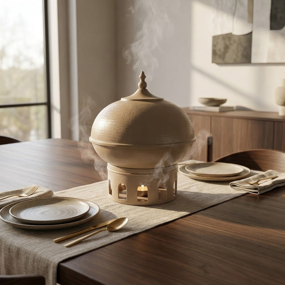 سخان طعام على شكل قبة سعة 7 لترات مع غطاء