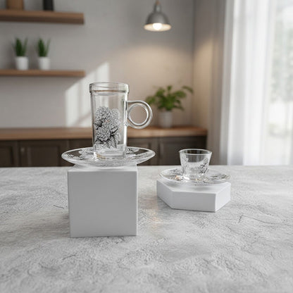 طقم استكانة وفنجان 18قطعة Diva Lady