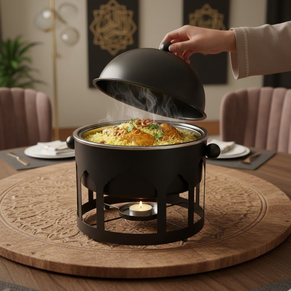 سخان طعام قبة من الفولاذ المقاوم للصدأ سعة 3 لتر