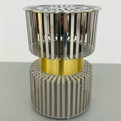 دوة و شواية معدنية بإطار ذهبي