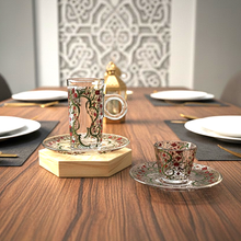 طقم استكانة وفنجان 18قطعة Diva Lady