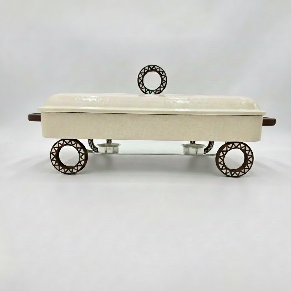 سخان تقديم طعام بغطاء زجاجي