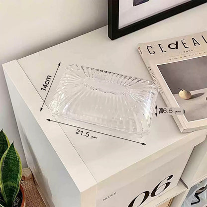 علبة مناديل كريستال كلير