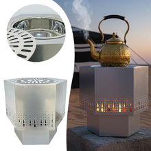 دوة و شواية معدنية سداسي الشكل