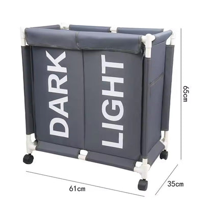 سلة غسيل مزدوجة الأقسام