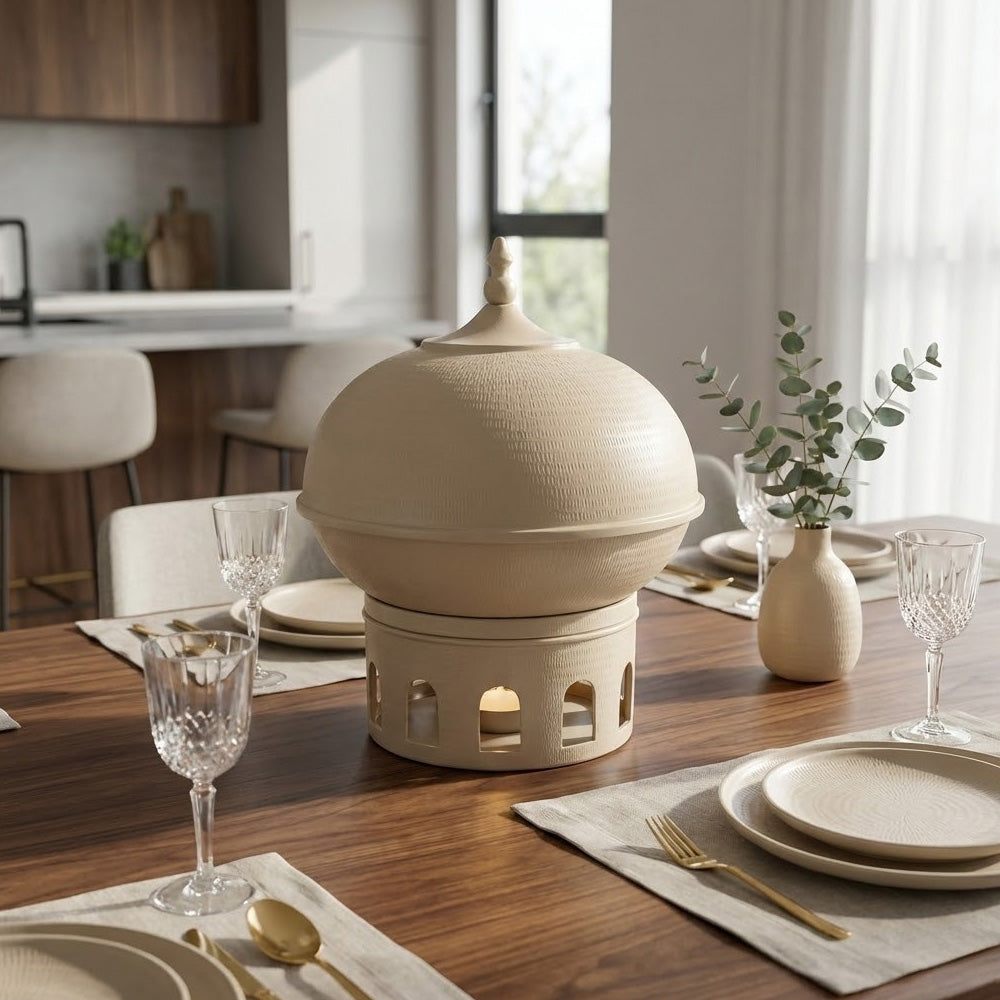 سخان طعام على شكل قبة سعة 7 لترات مع غطاء