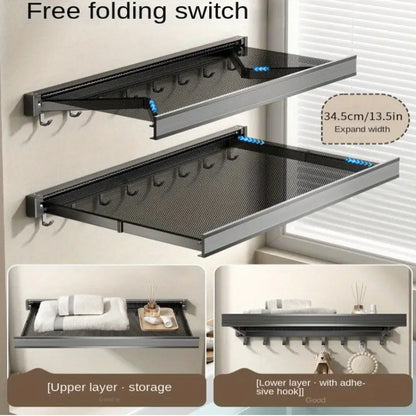 رف مناشف الحمام  القابل للطي