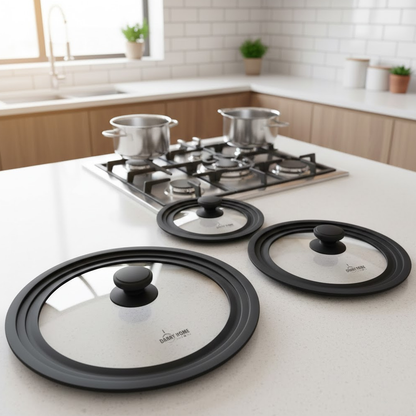 غطاء مقلاة زجاجي حراري