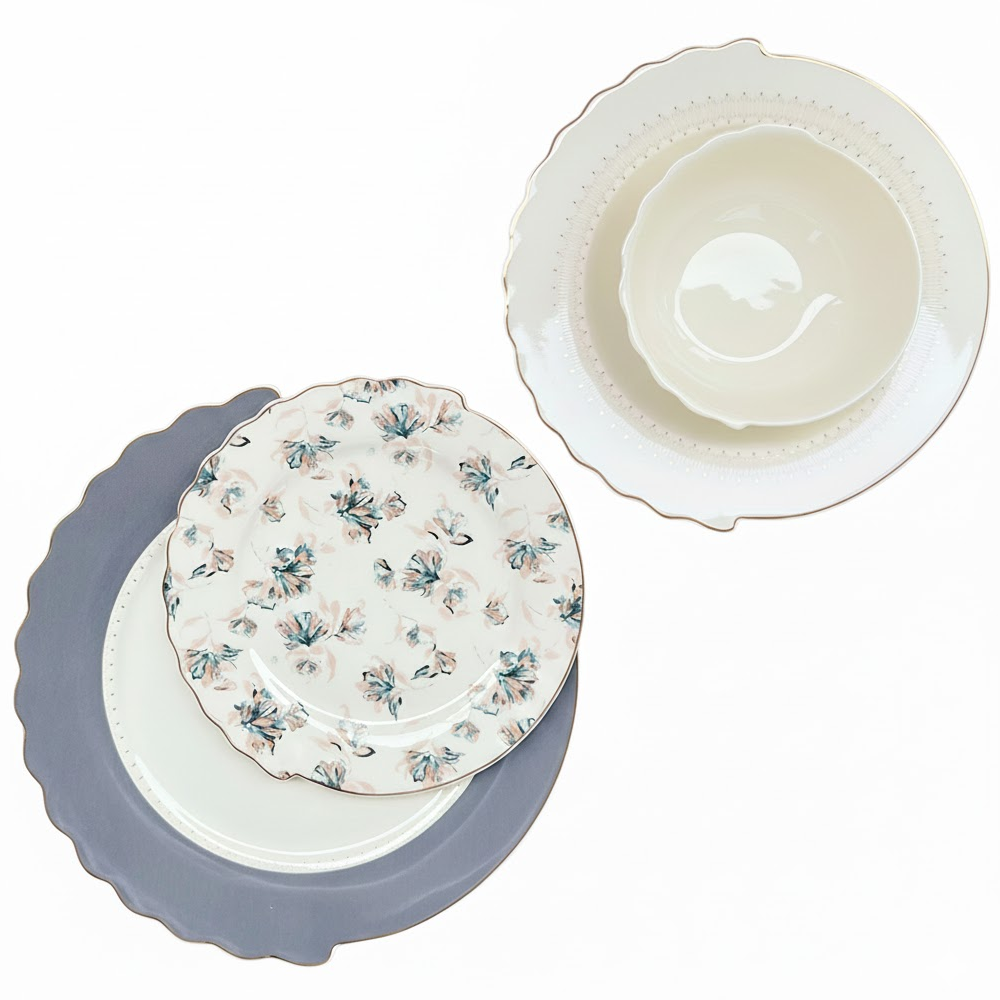 طقم أطباق مائدة فاخر 24 قطعة