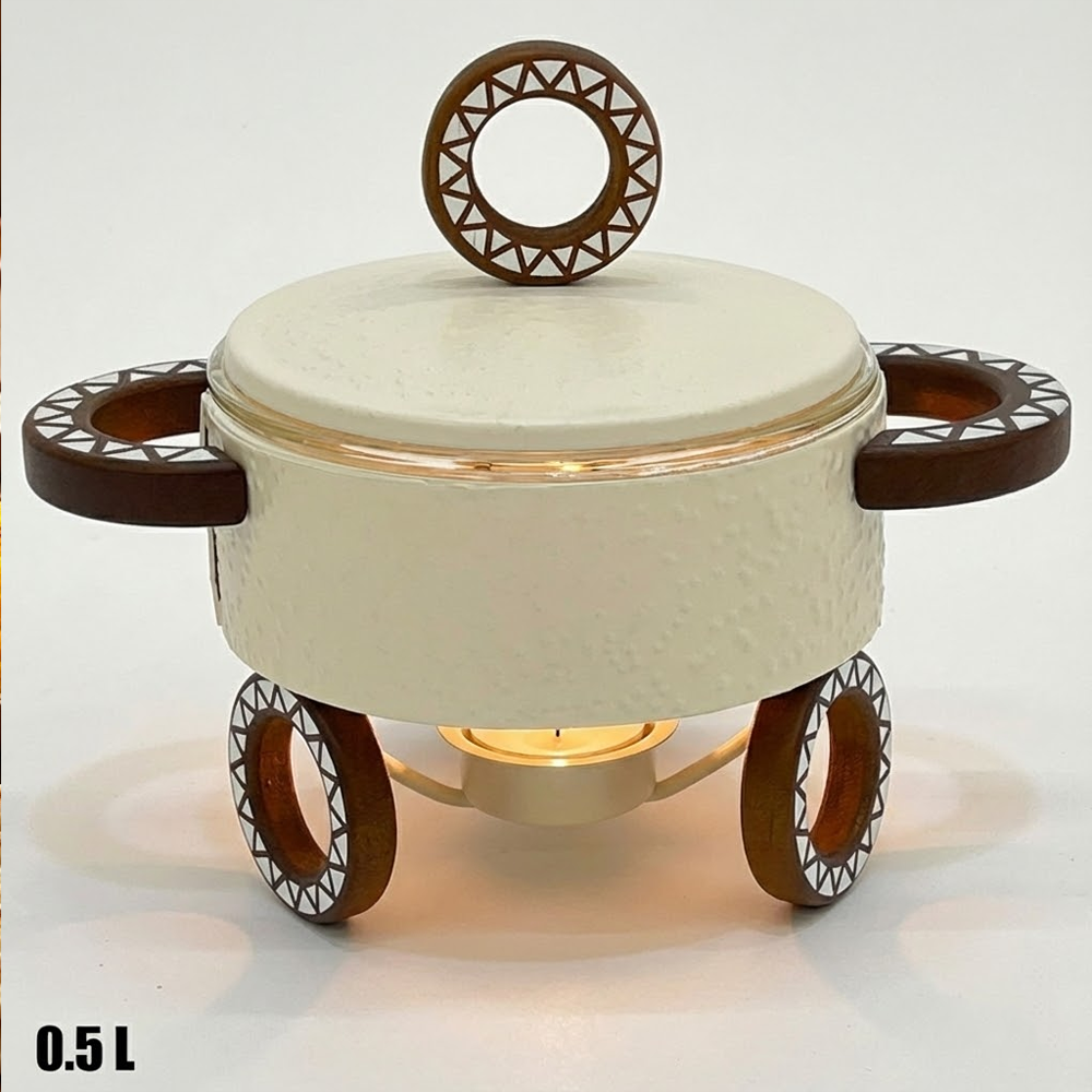 سخان طعام زجاجي دائري صغير 0.5 لتر