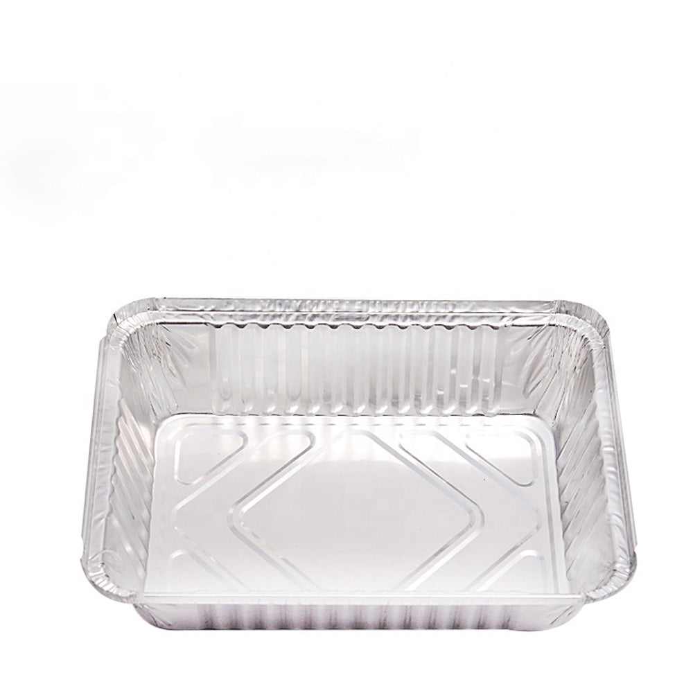 مجموعة علب طعام من رقائق الألومنيوم مع أغطية